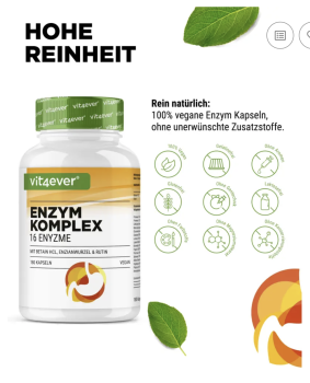 Preview: Enzym Komplex - 16 Enzyme - 180 Kapseln